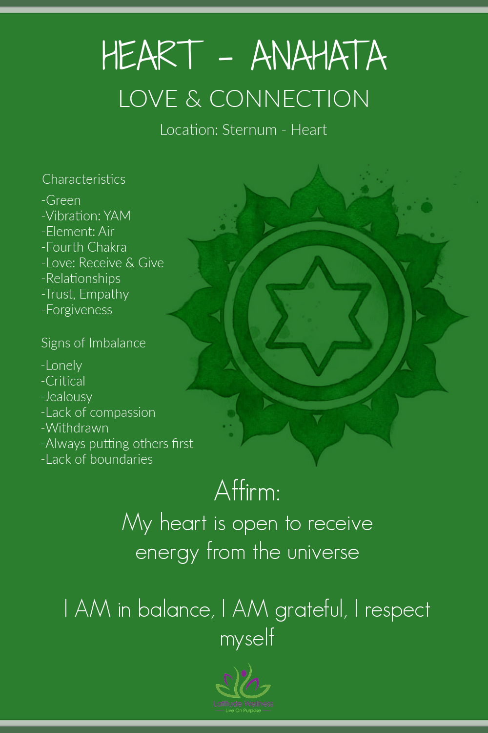 Heart Chakra Characteristics 